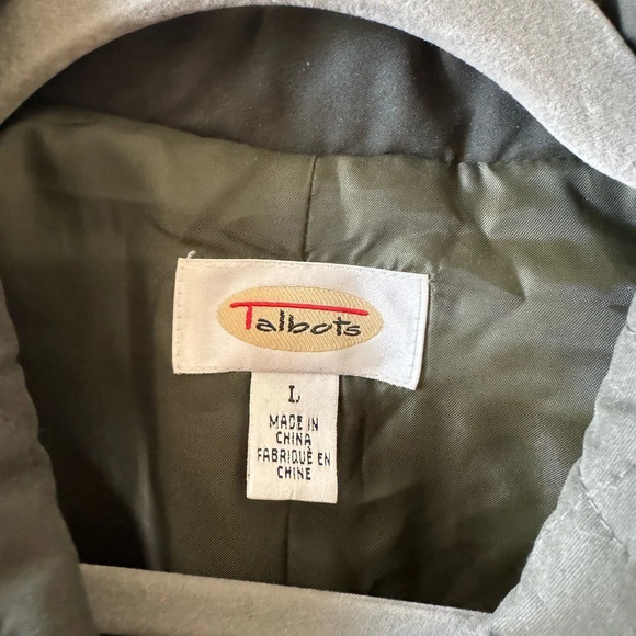Talbots Quilted Olive Green Vest- Size Large - Picture 3 of 5